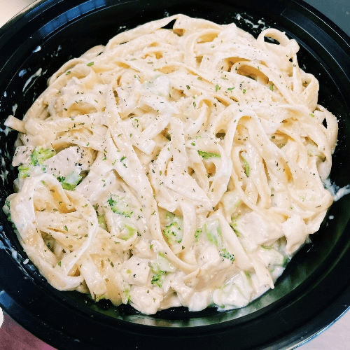 Chicken & Broccoli Fettucine Alfredo.