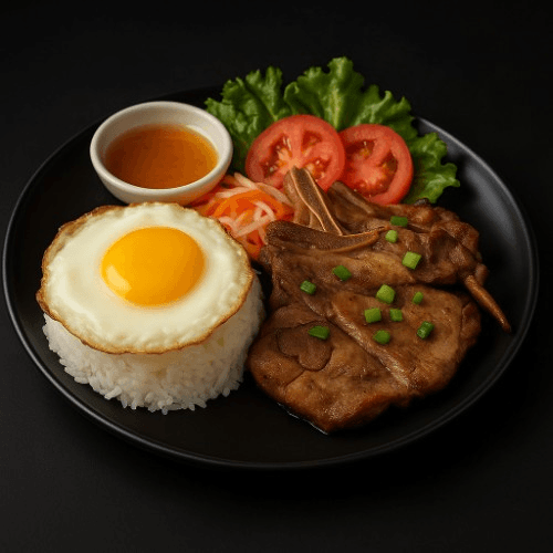 Grilled Pork Chop On Rice.