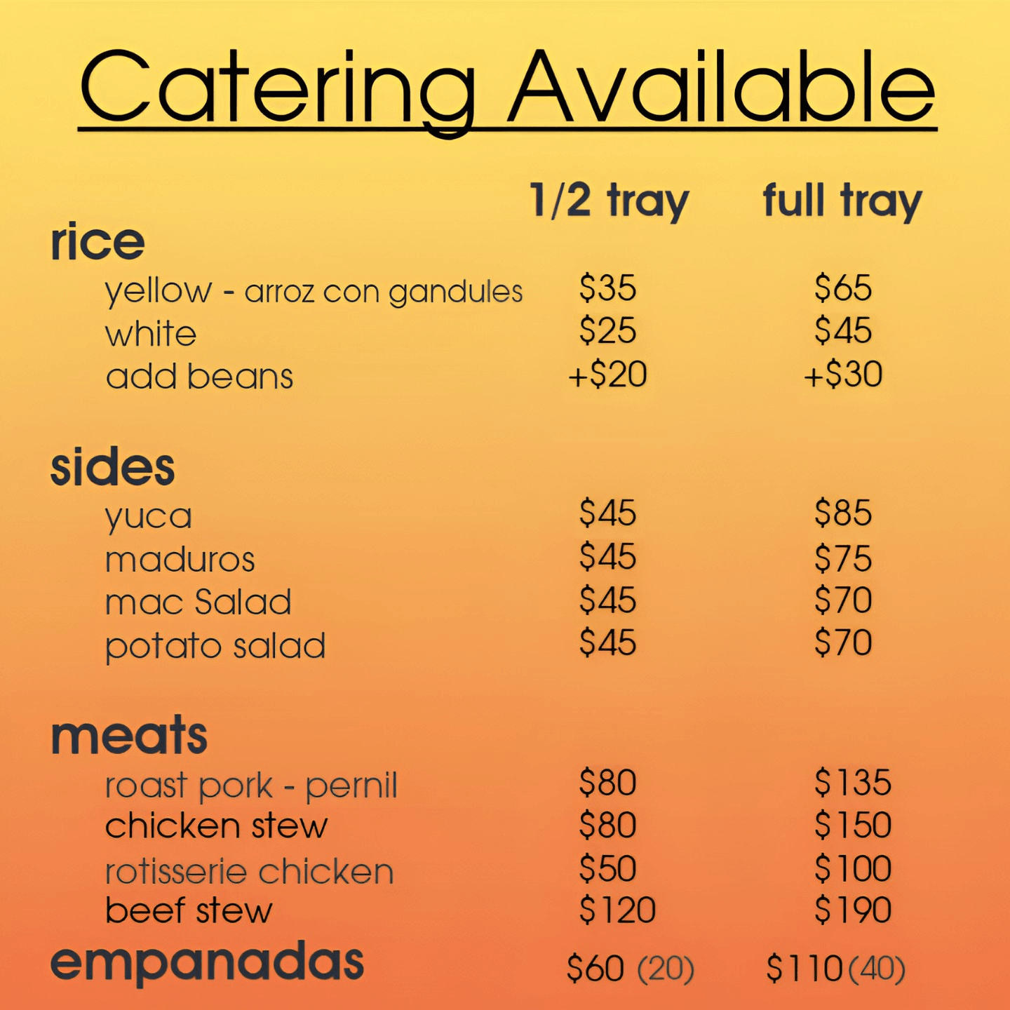 Catering for All Your Events