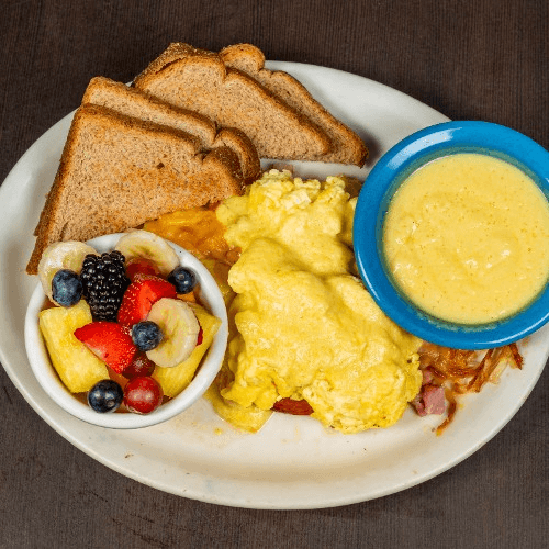 2 Eggs with Slice of Ham.