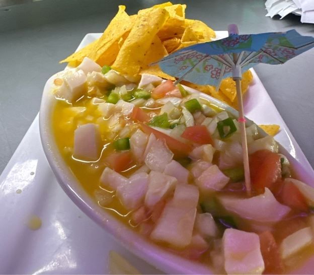 Bahamian Style Conch Salad.