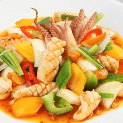 Mực Xào Chua Cay - Lightening Squid.