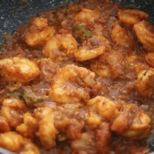 Kadai Shrimp Curry.