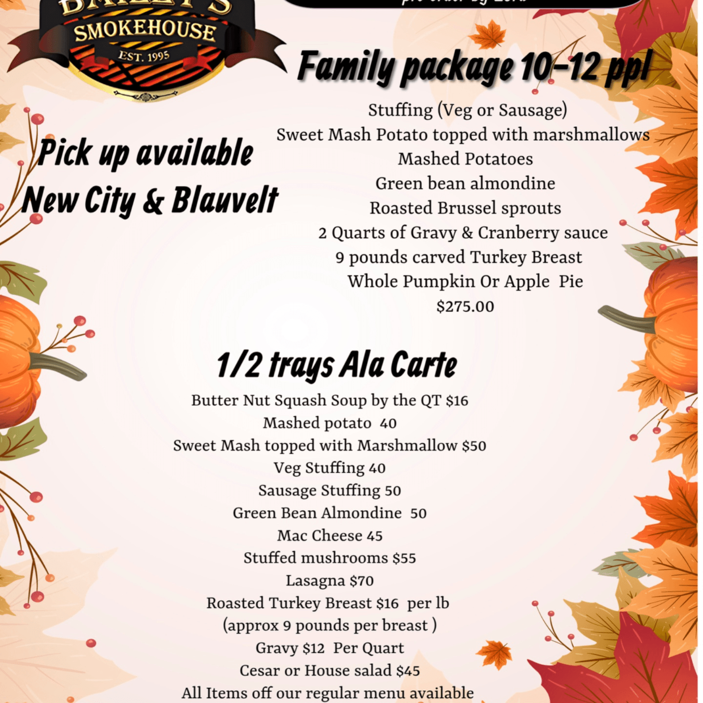 Thanksgiving Catering 