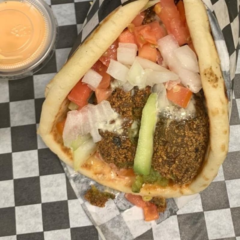 Falafel Pita Wrap.