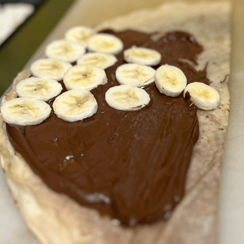 Vegan Nutella and Banana Crepe