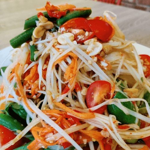 Spicy Papaya  Salad (Som Tum).