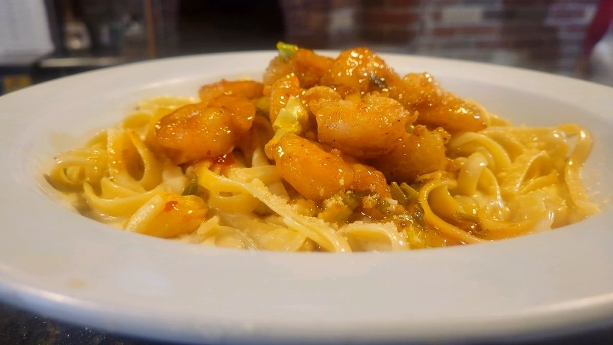 Bang Bang Shrimp Alfredo.