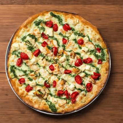 Chicken Pesto Pizza.