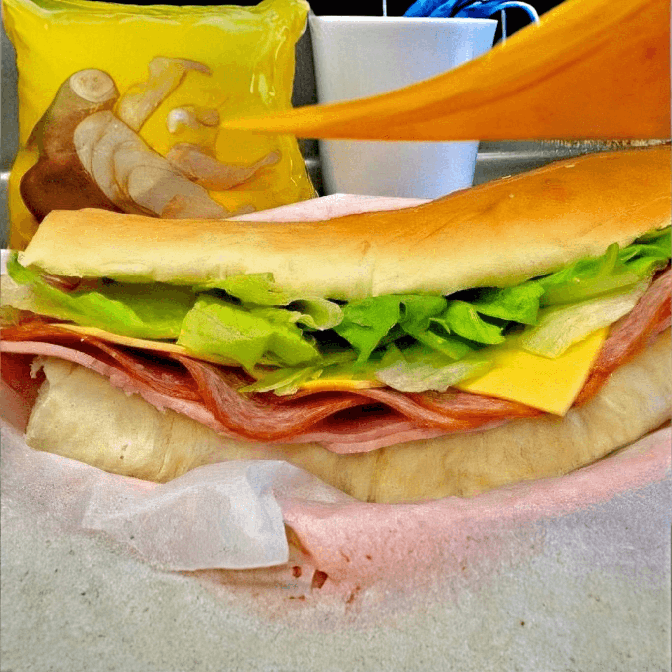 Half Torpedo with Chips Lunch Special.