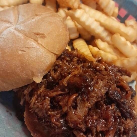 BBQ Pulled Pork Sandwich.