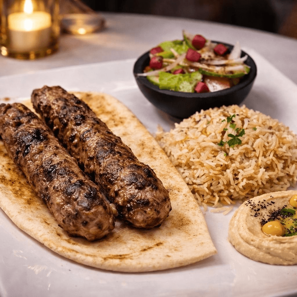 Kafta Kabab Plate.
