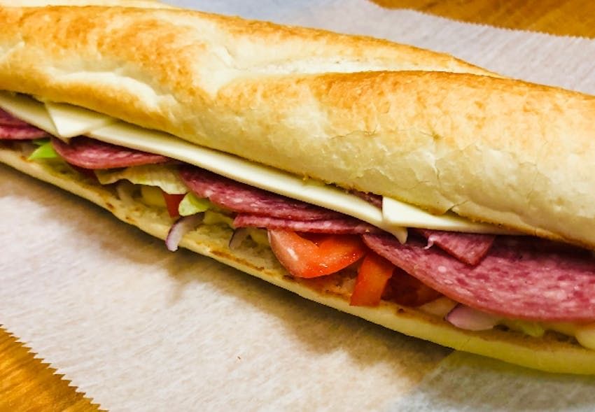 Salami & cheese sub.