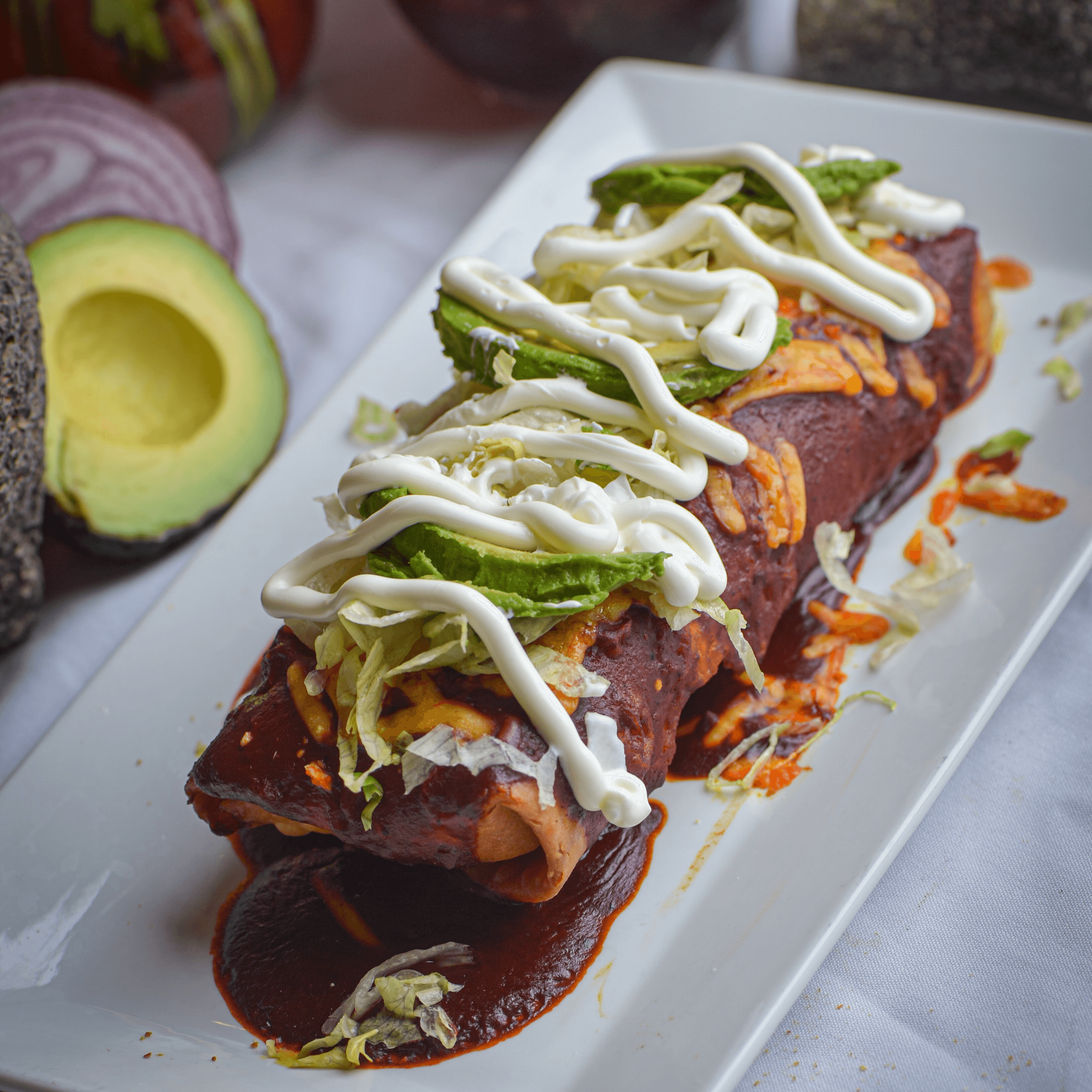 Chorizo Black Bean Chimichanga or Burro.