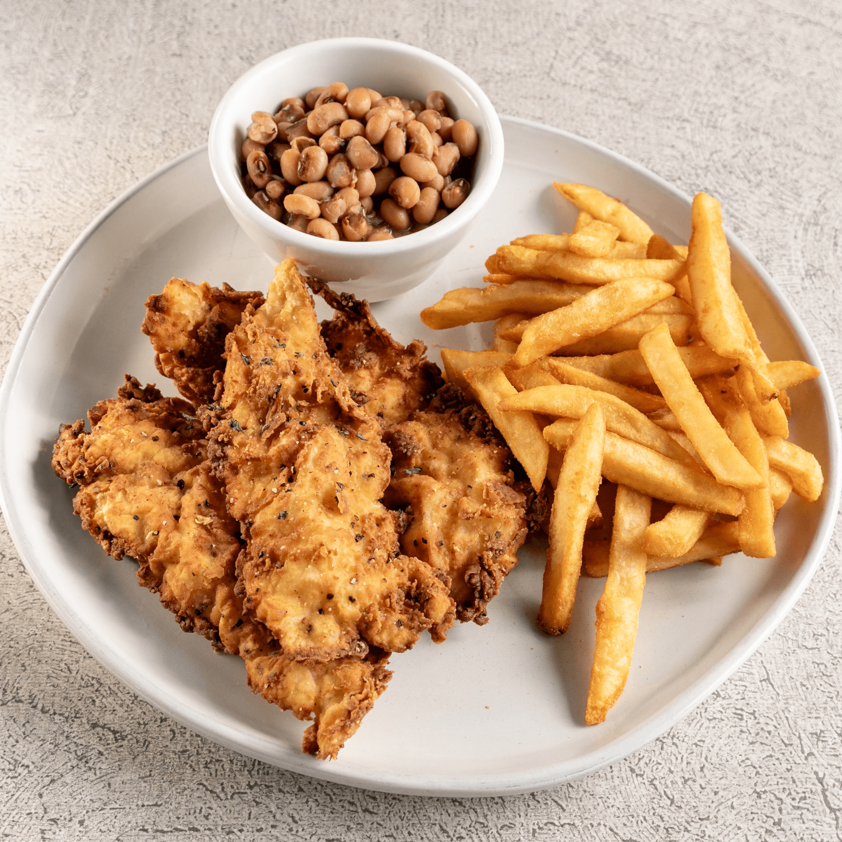Hand Breaded Chicken Tenders.