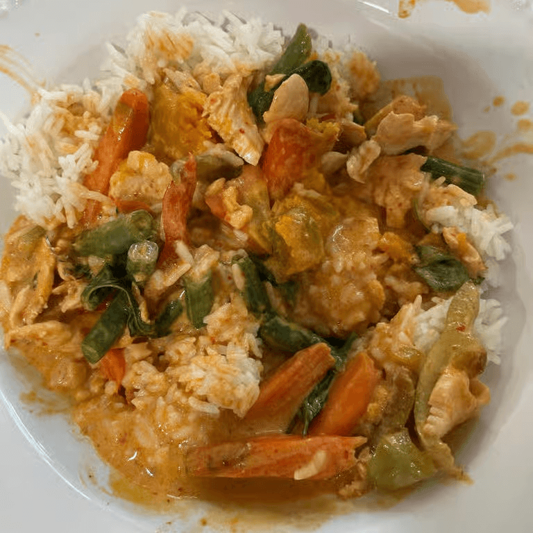 Red Curry with Pumpkin / แกงเผ็ด ฟักทอง.