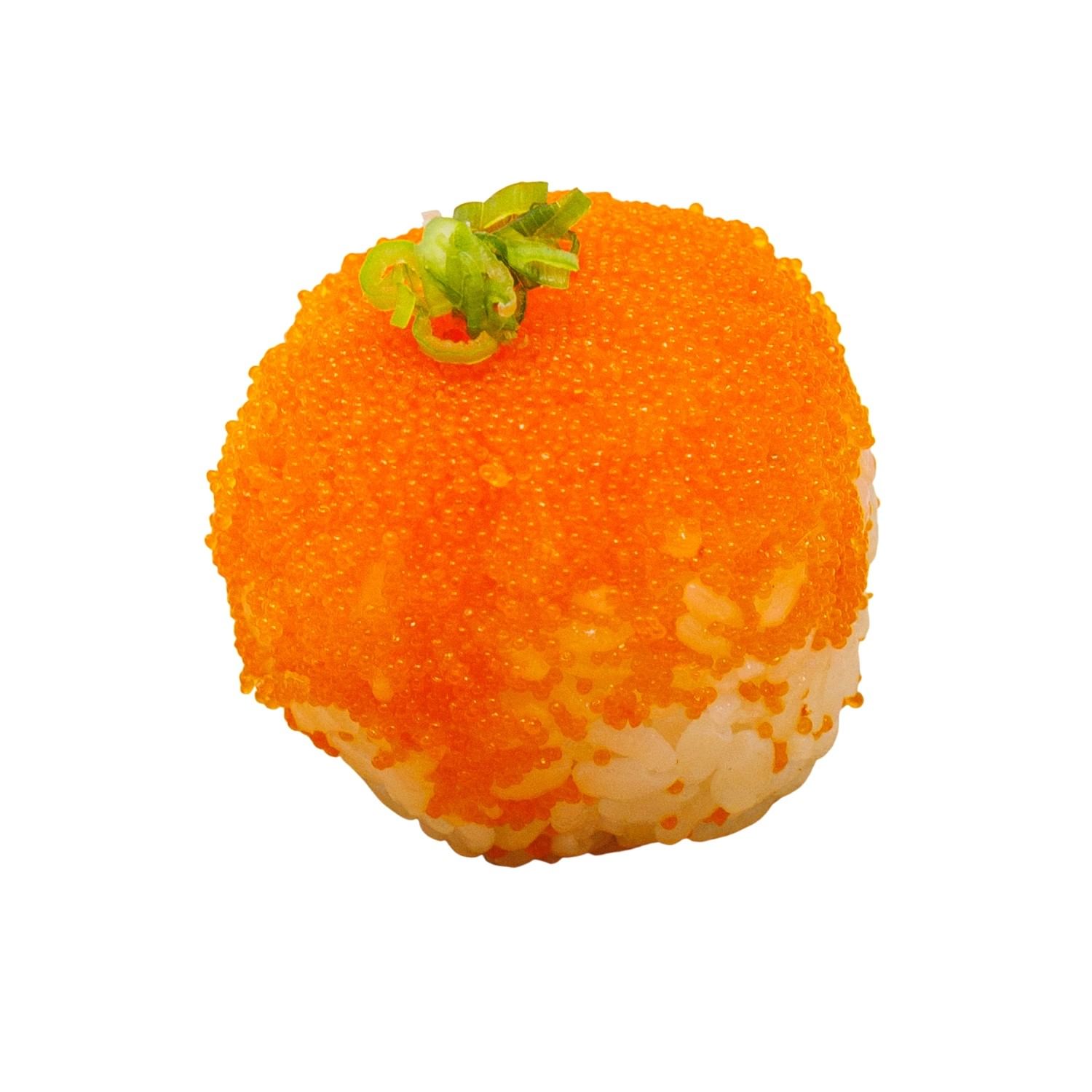 Fish Roe Sushi Ball - 鱼籽寿司球 - Bolita de Sushi de Huevas de Pescado.