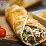 Kafta kabob sandwich.