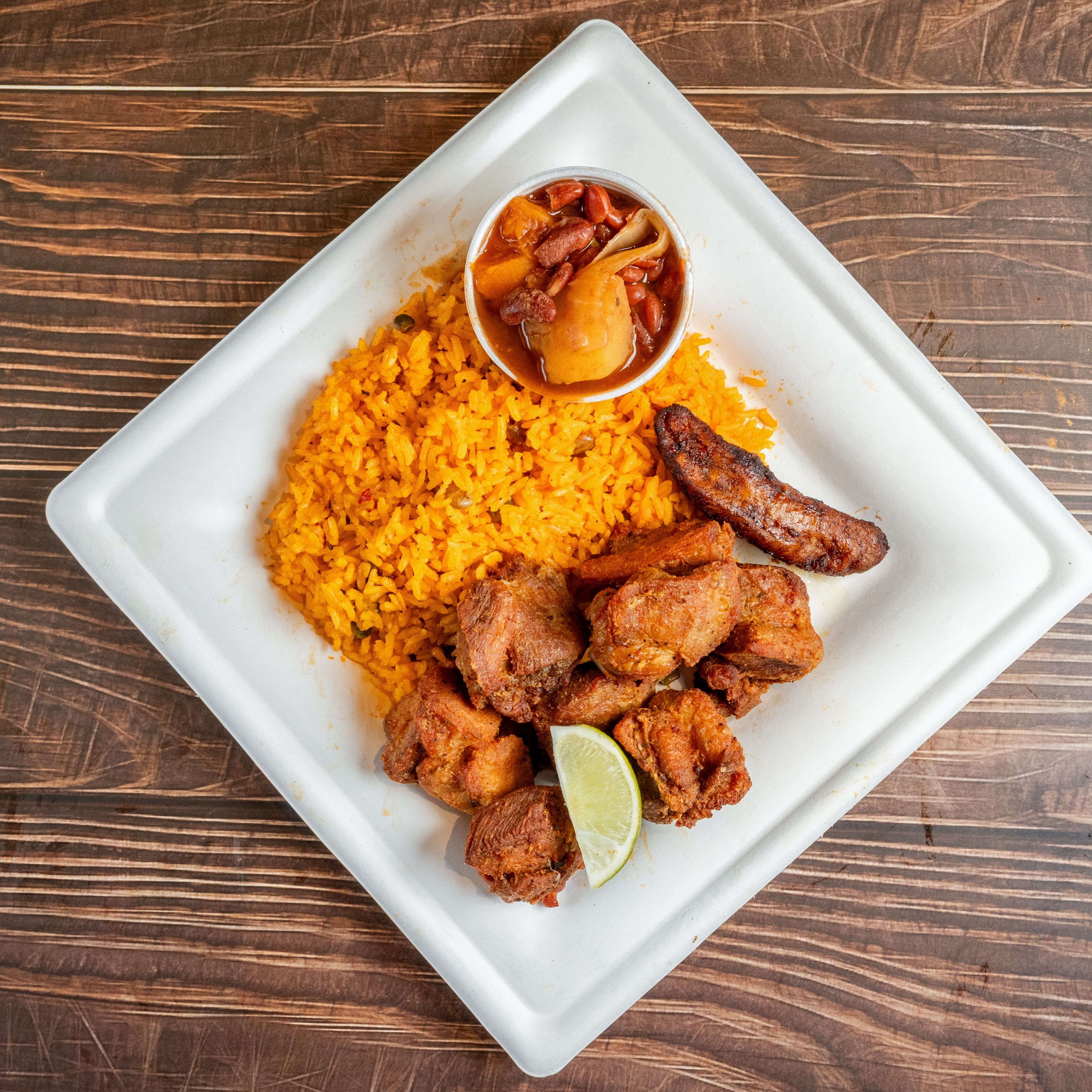 Chicharron De Pollo Plate (Fried Chicken).