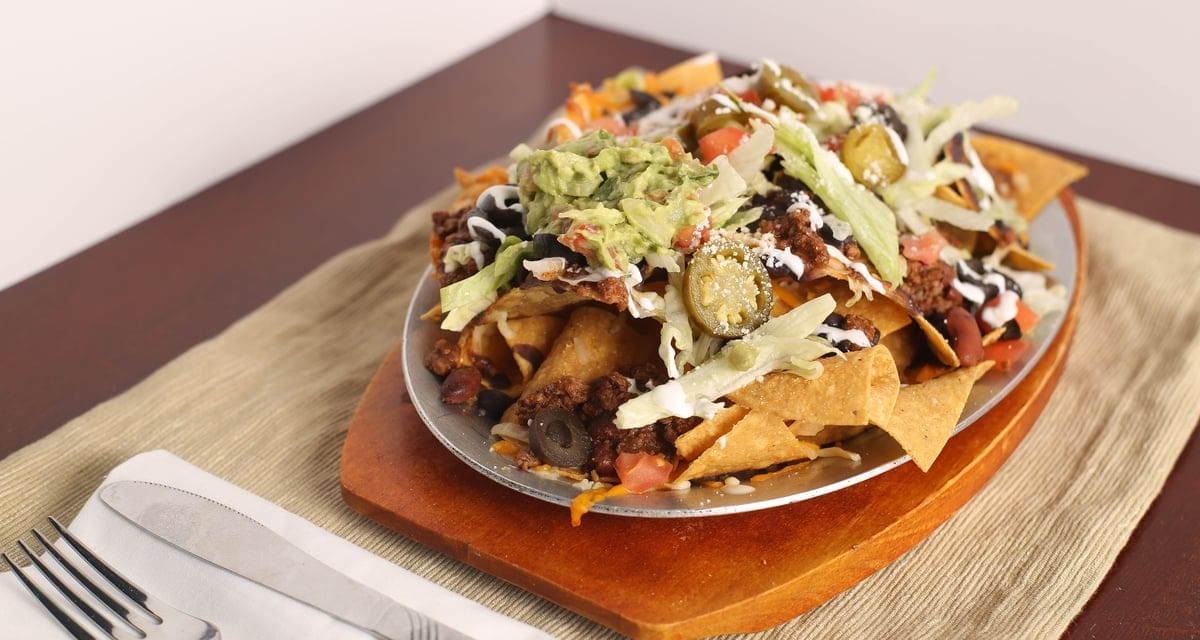 Vegetarian Nachos Dinner.