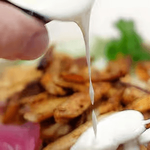 Chicken shawarma bowl.