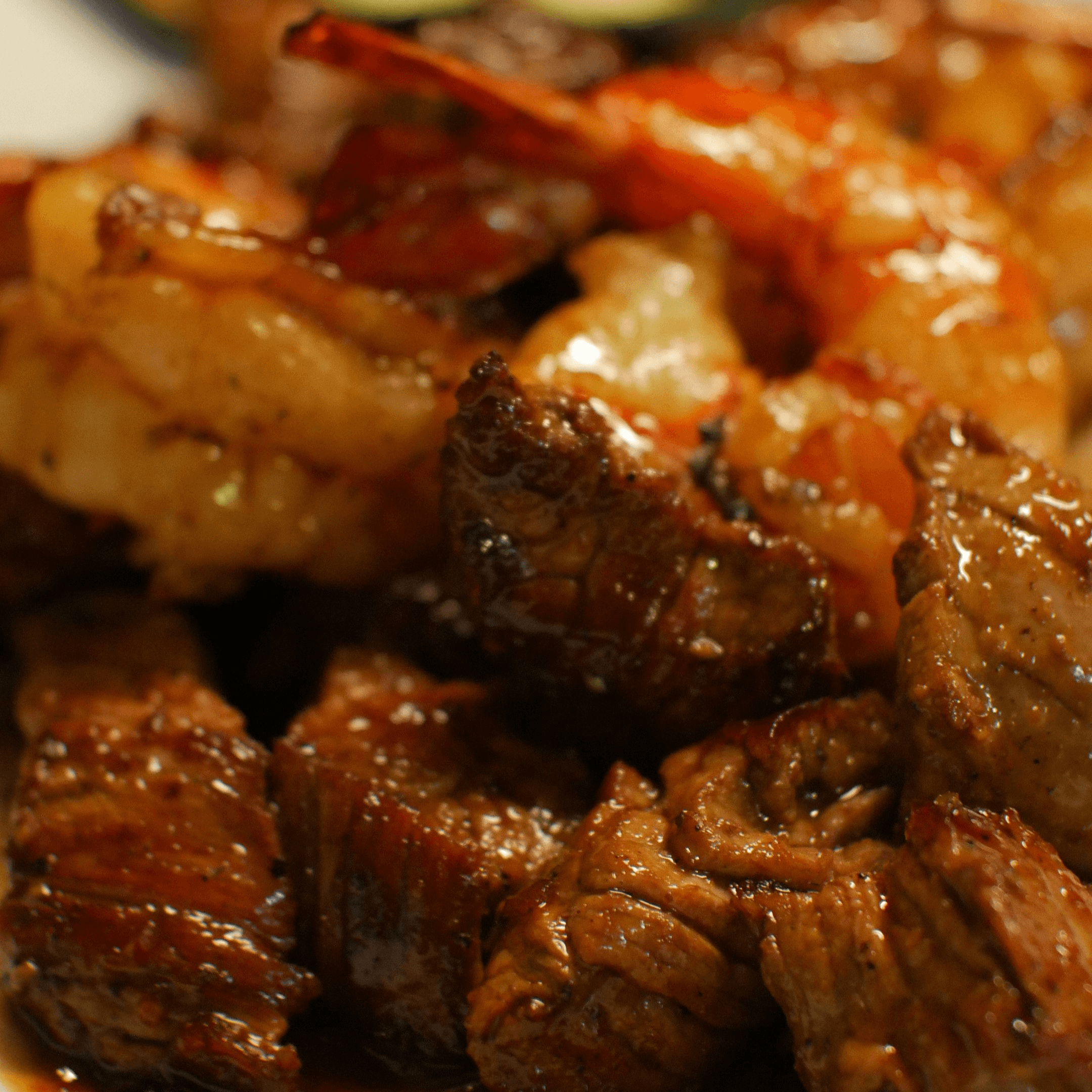 Filet Mignon + Jumbo Shrimp Hibachi.