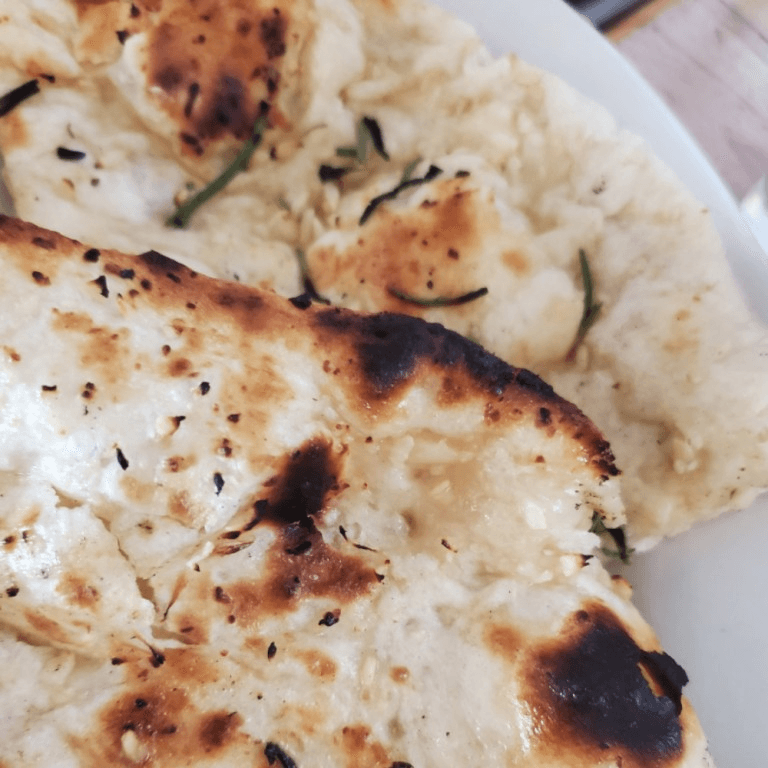 Vegan rosemary naan.