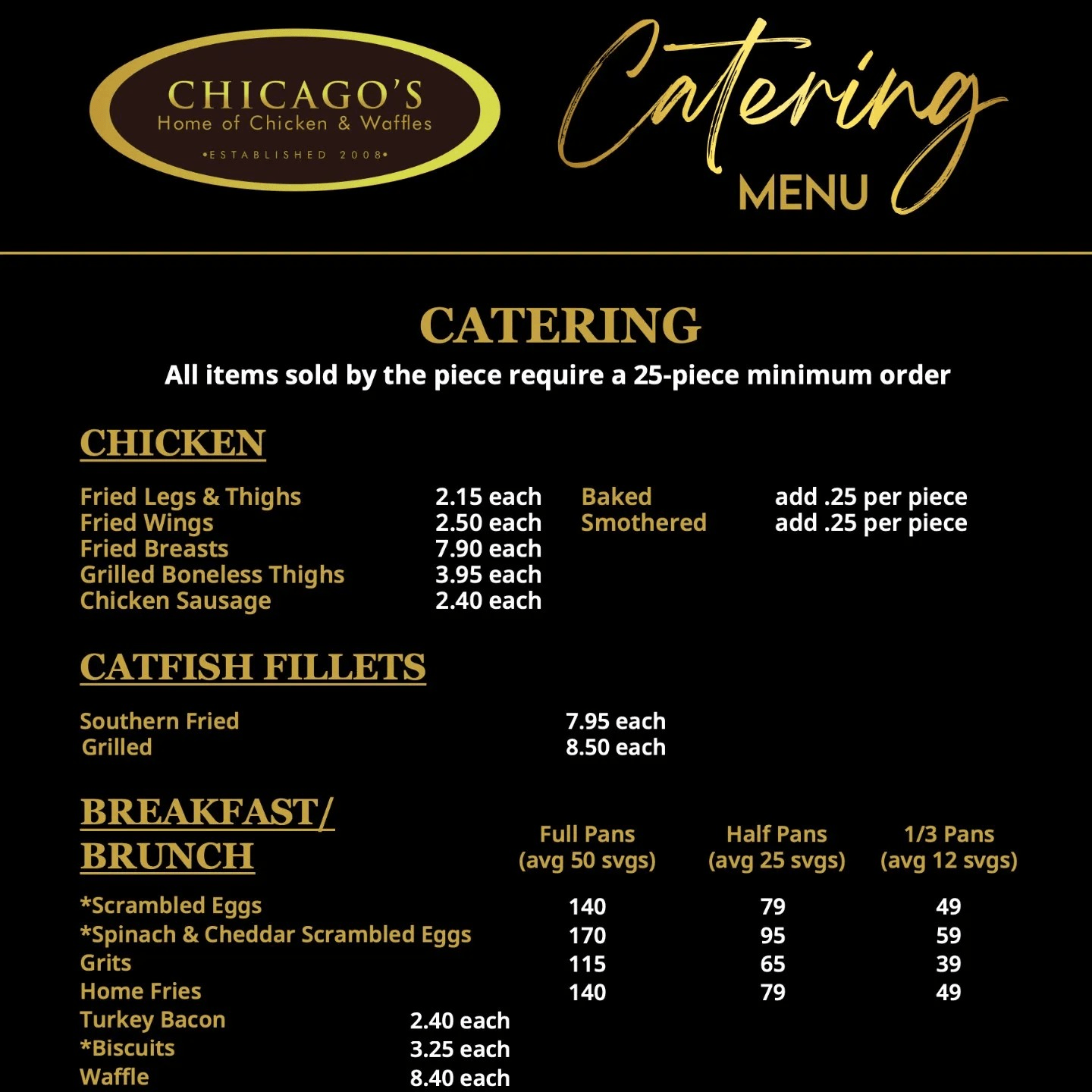 At Chicago's Chicken & Waffles, Yes We Cater!
