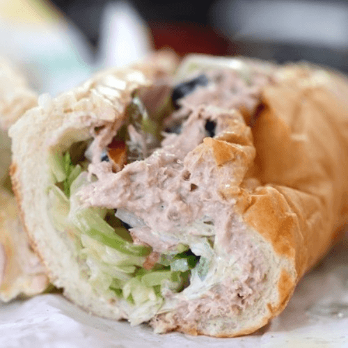 Tuna Salad & Cheese Sub.