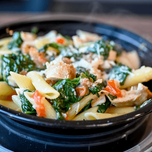 Ziti with Chicken Florentine