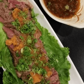 Beef Sashimi.