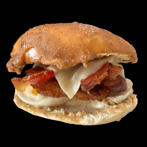 Egg, Cheese and Meat Sandwich.