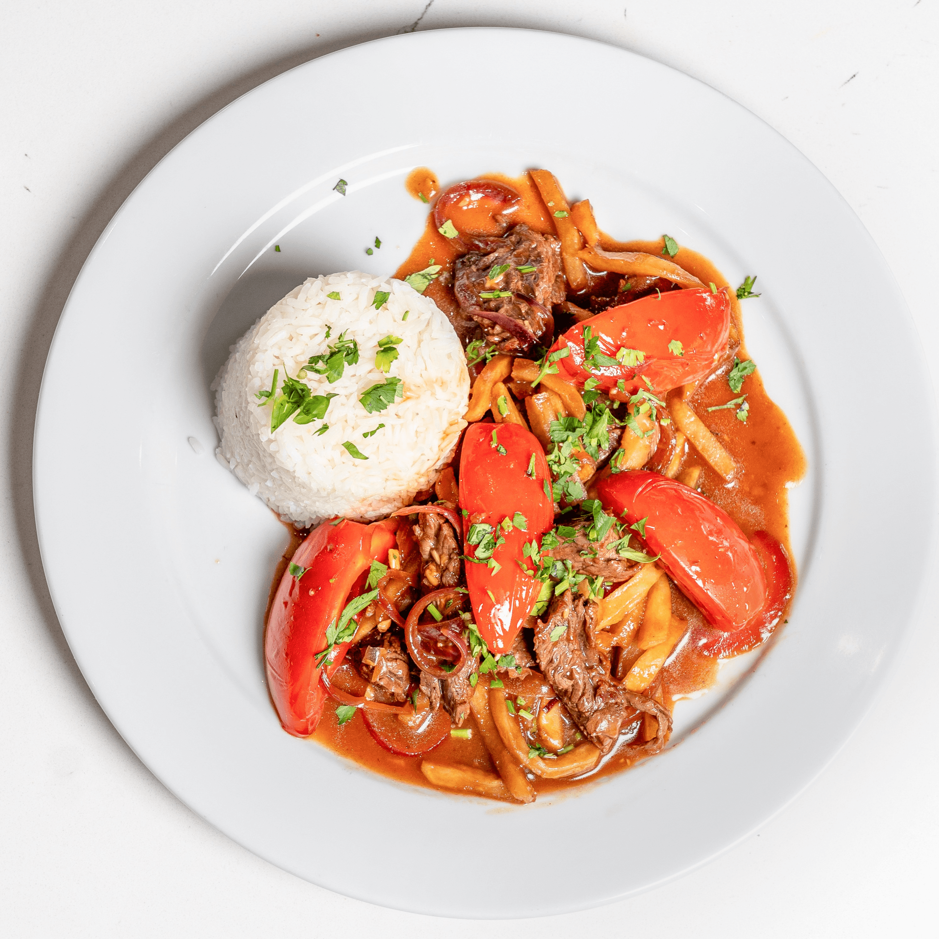 PSB lomo saltado dinner.