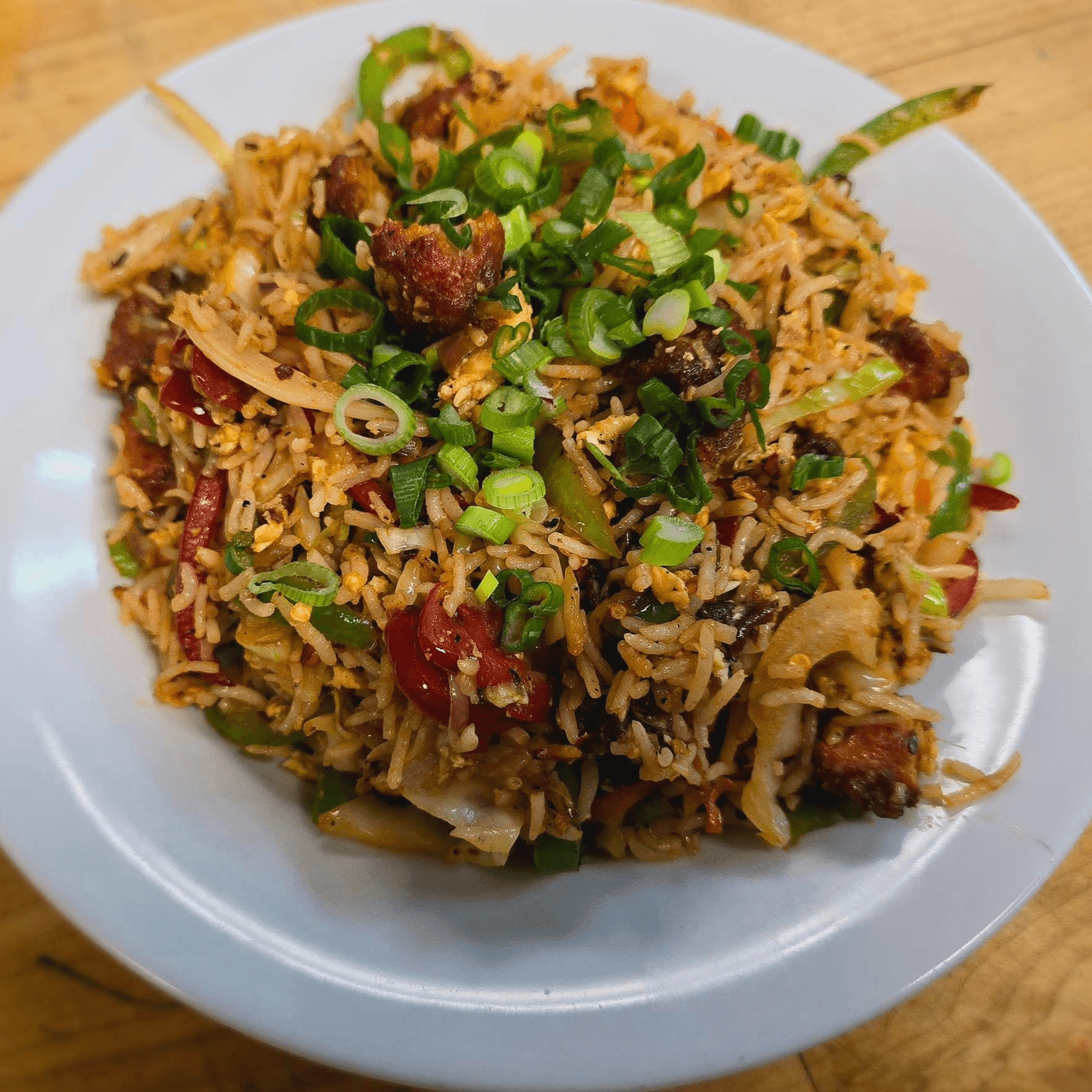 SCHEZWAN CHICKEN FRIED RICE.