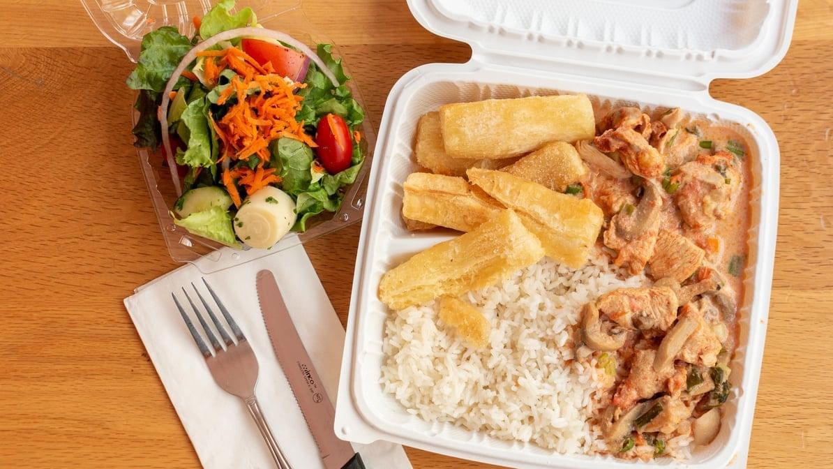 Chicken Stroganoff Platter.