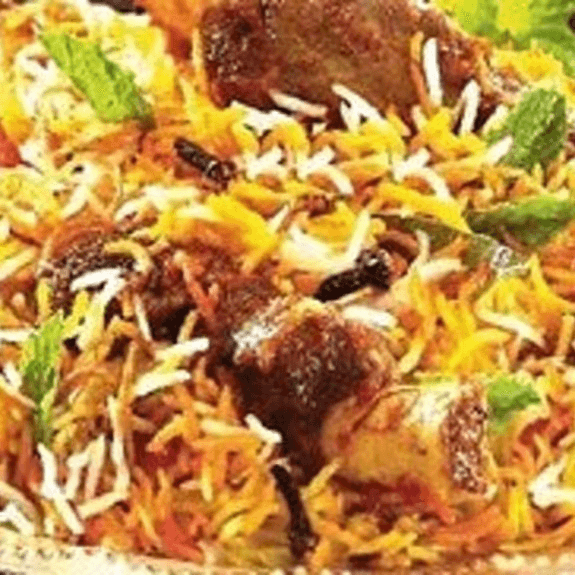 Goat biryani.