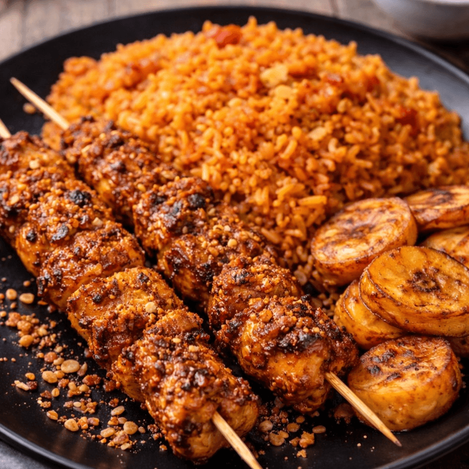 Chicken Suya Platter.