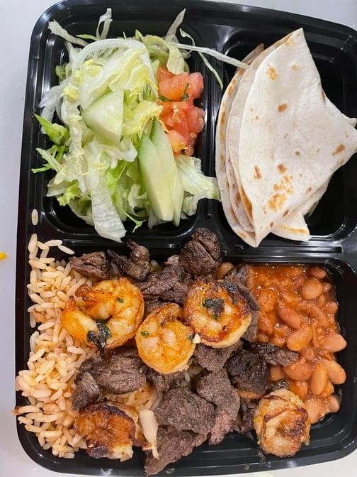 Steak and Shrimp Platter.