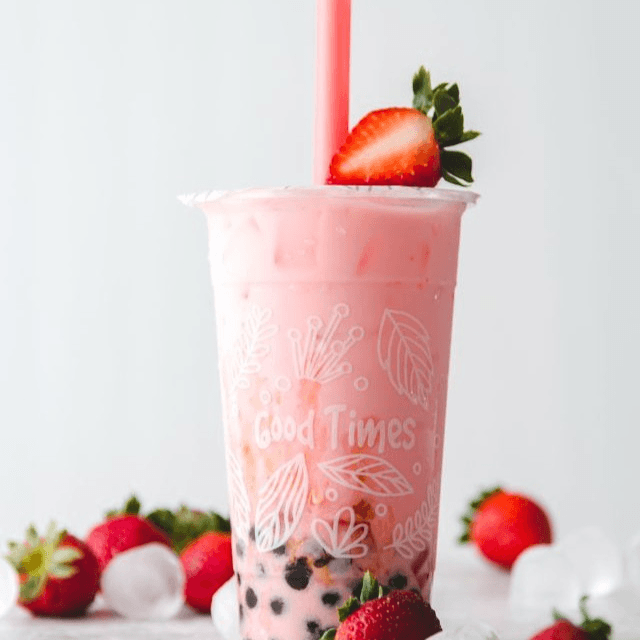 Strawberry BOBA Tea.
