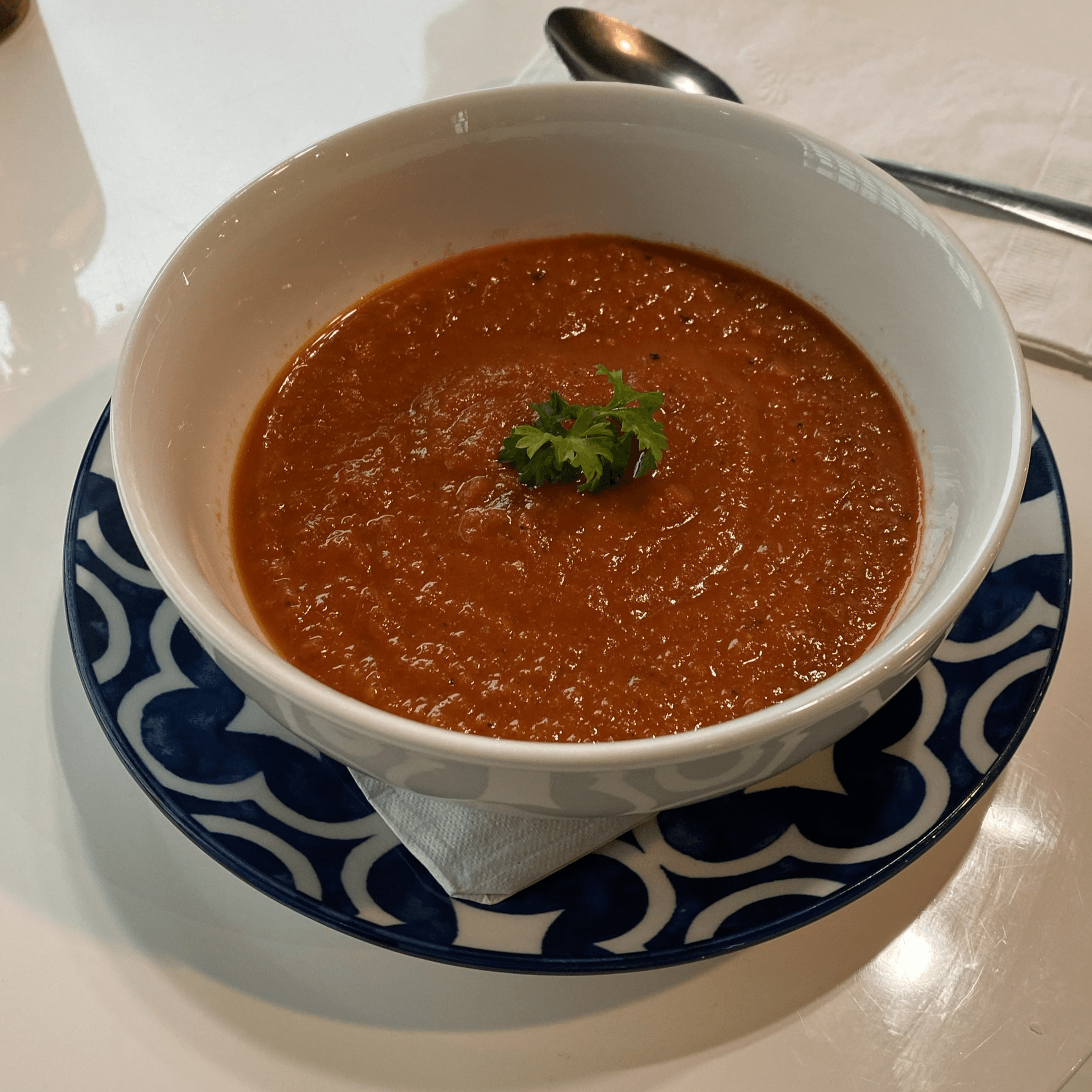TOMATO BASIL SOUP.