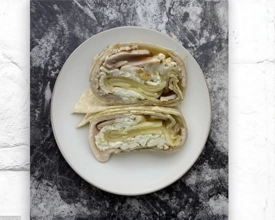 Grilled Turkey, Egg Whites with Swiss Wrap.