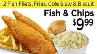 Fish or Shrimp Dinner.