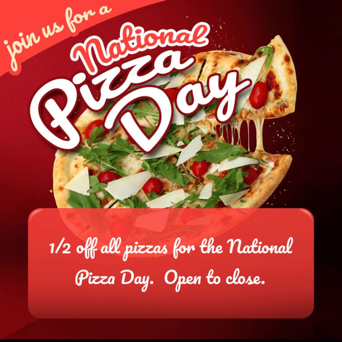 National Pizza Day Feb 9th