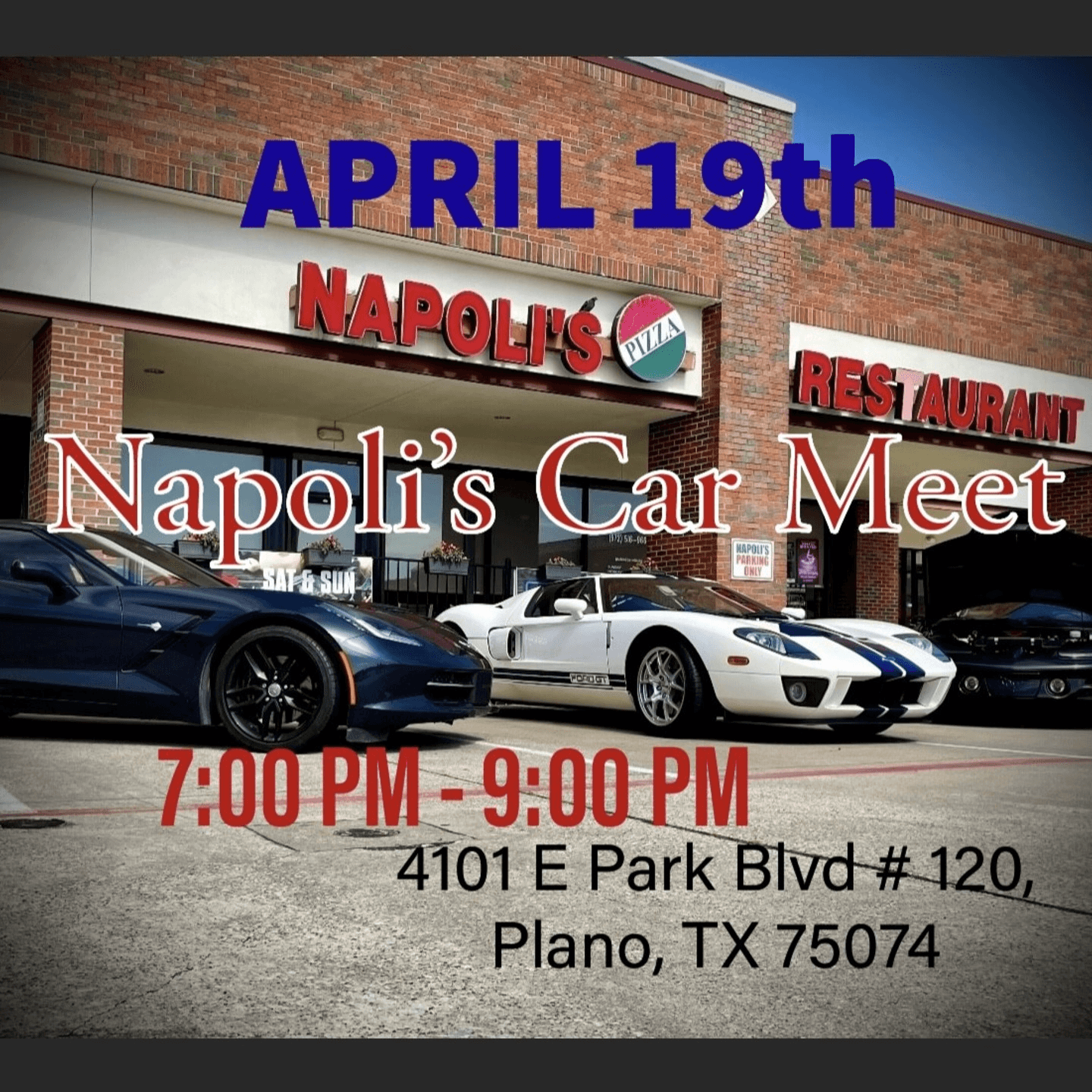 Napoli’s Car Meet Saturday April 19th