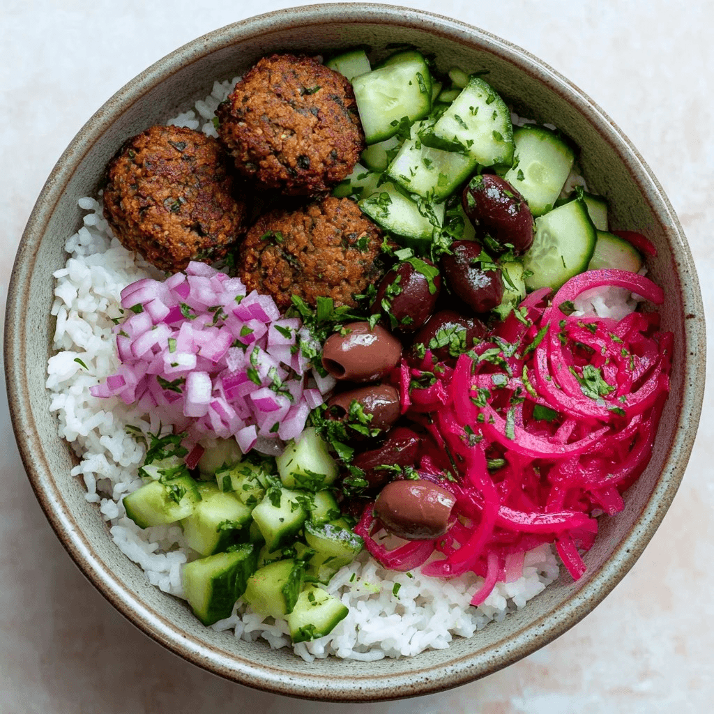 Falafel Rice Bowl.