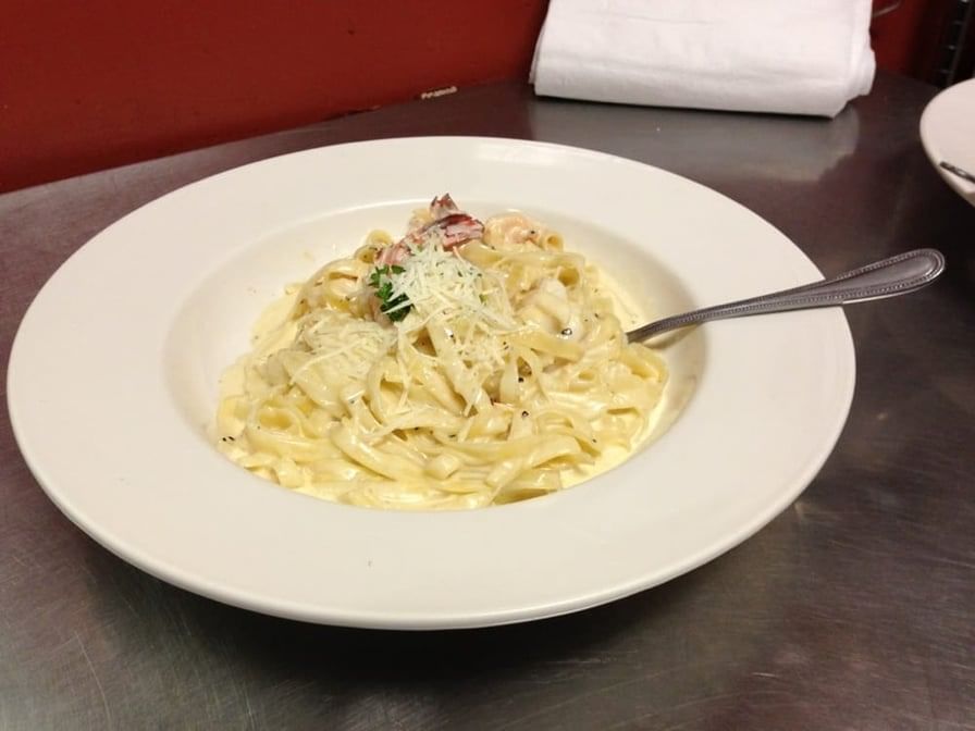 Kid's chicken fettuccine Alfredo.
