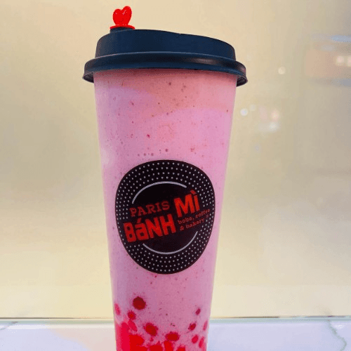 Strawberry Milk Slush / Dâu Sữa Đá Xay.