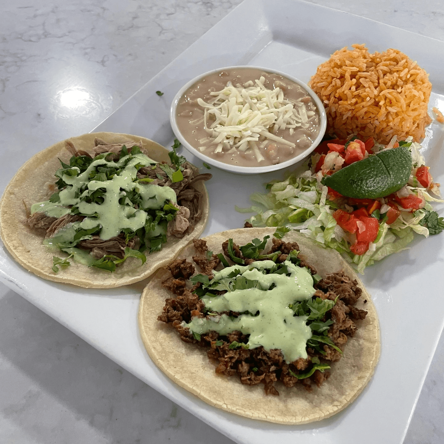 Tacos Del Valle Plato.