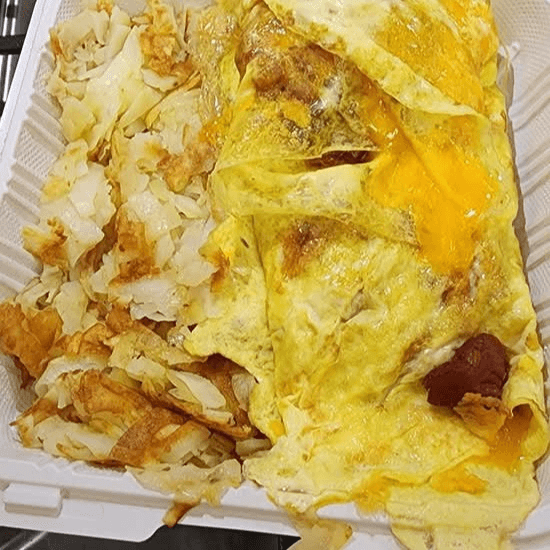 Bacon and Cheese Omelette.