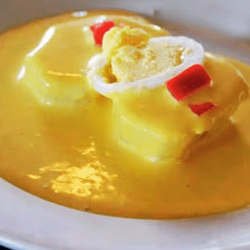 Potatoes with cream "Papa a La Huancaina".